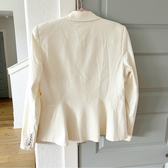 Veronica Beard Danielle One Button Dickey Cropped Blazer Jacket Ivory - Picture 6 of 11
